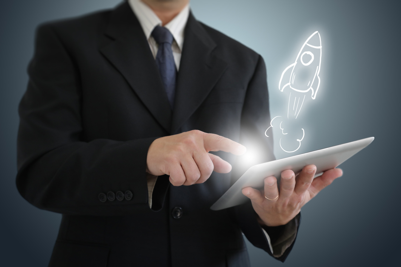 Leadership rocket startup idea innovation business success